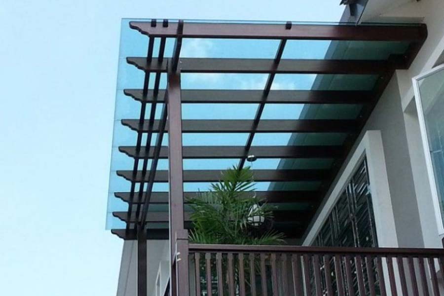 mái kính cường lực